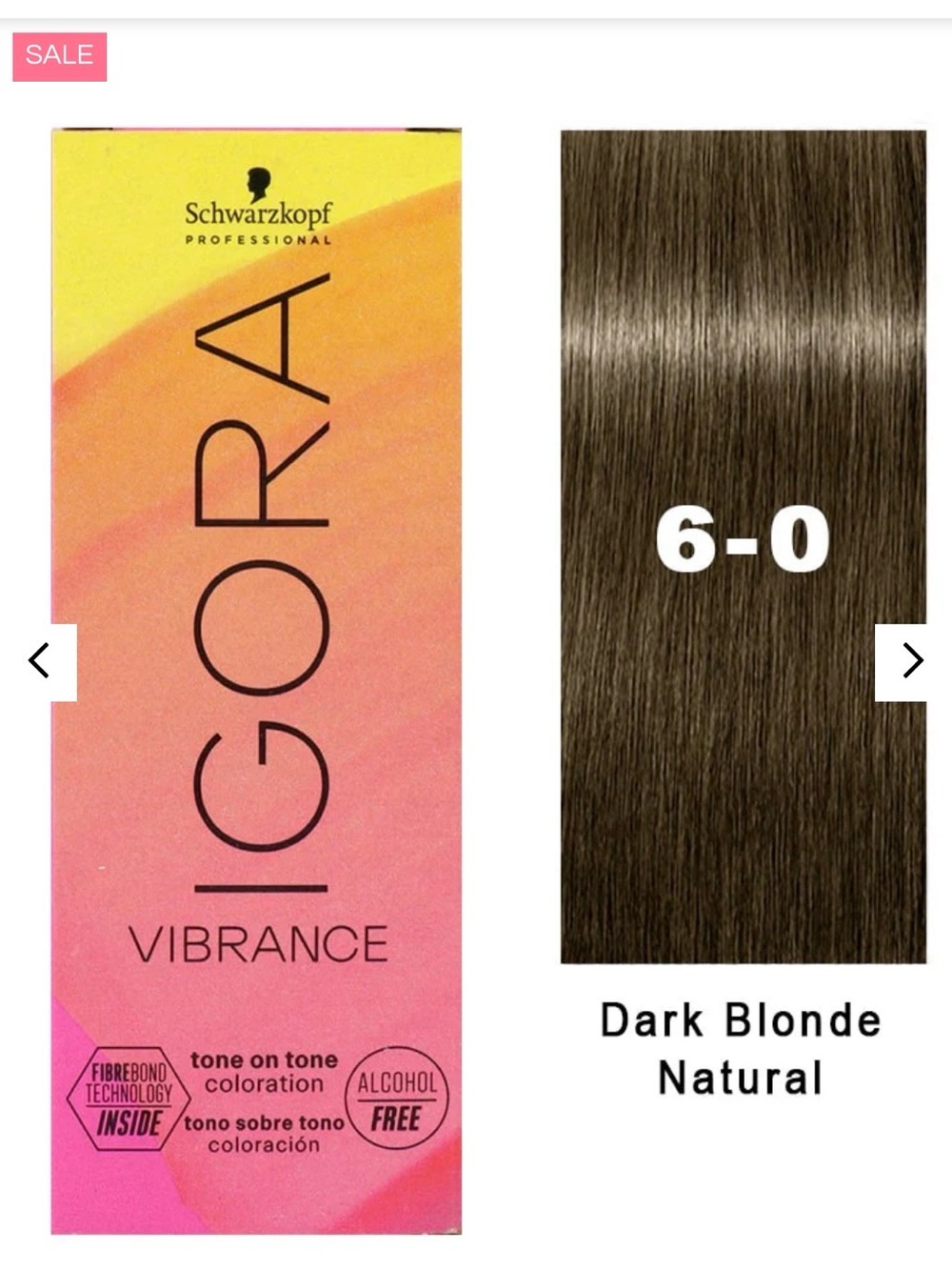 Igora Vibrance 6-0 Dark Blonde Natural Hair Color